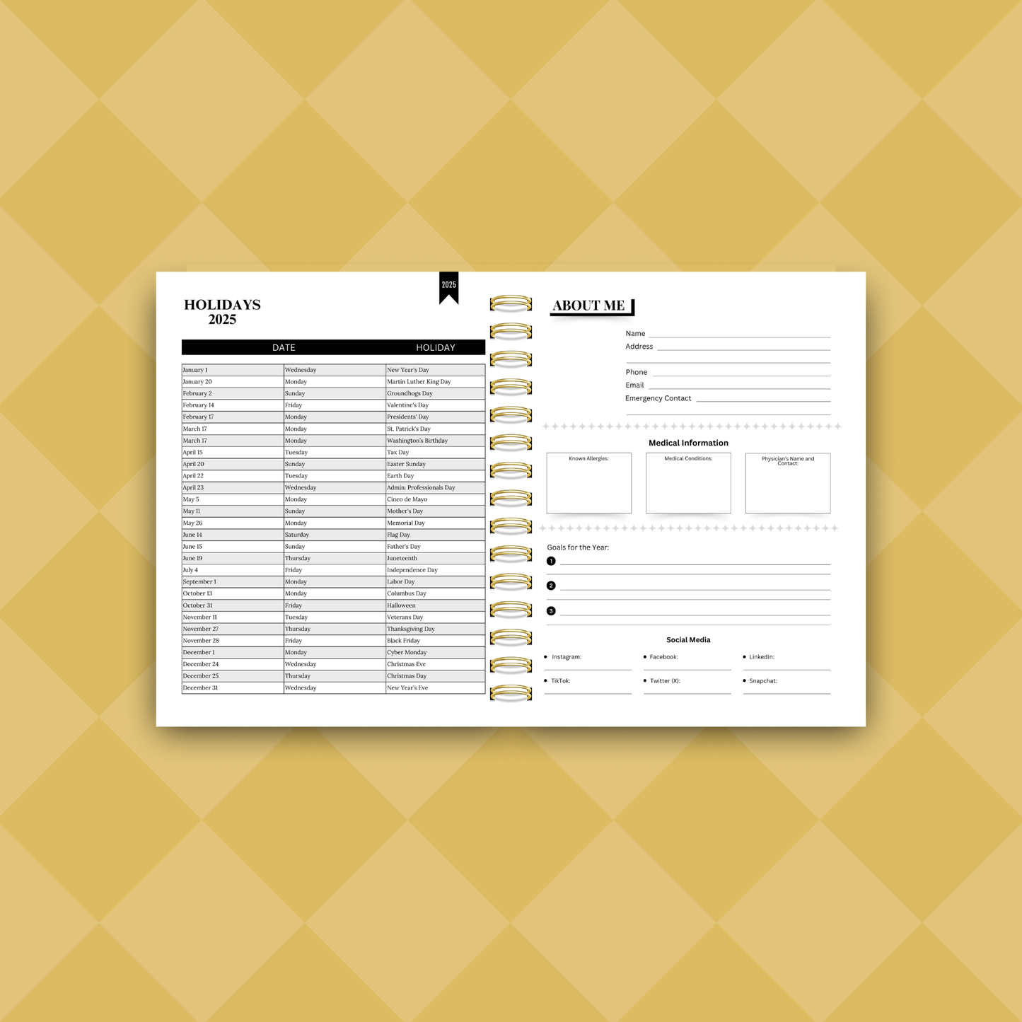 2025 Personalized Planner