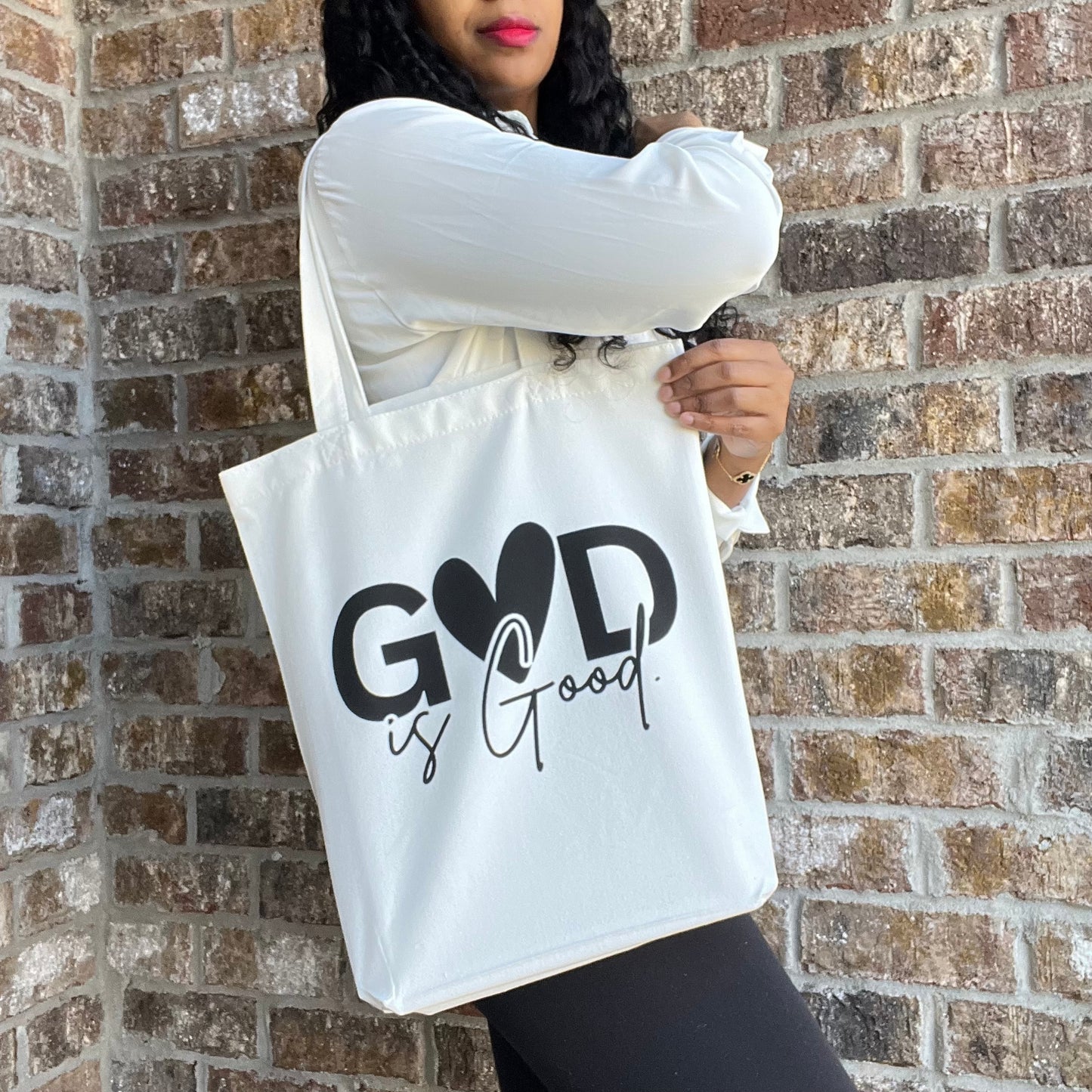 “G🤍D Is Good” Puff Vinyl Tote