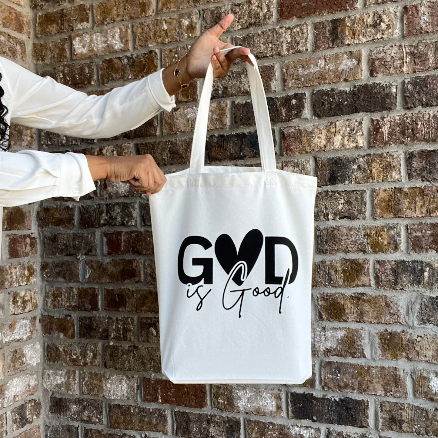 “G🤍D Is Good” Puff Vinyl Tote