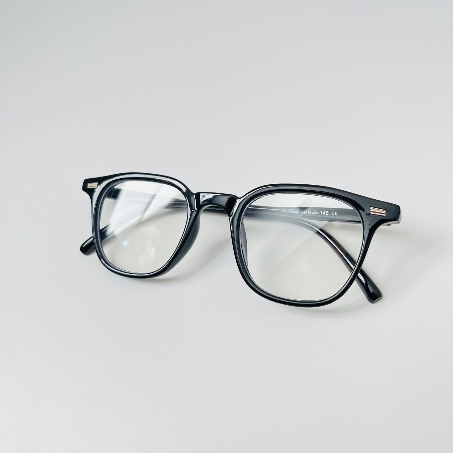 Black Retro Square Glasses