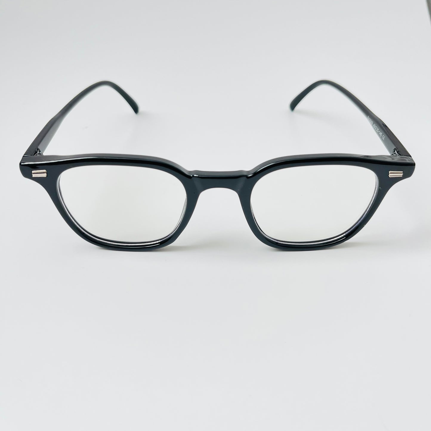 Black Retro Square Glasses